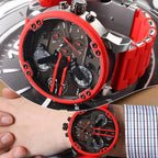 Montre chronographe à quartz en acier inoxydable étanche 10 m