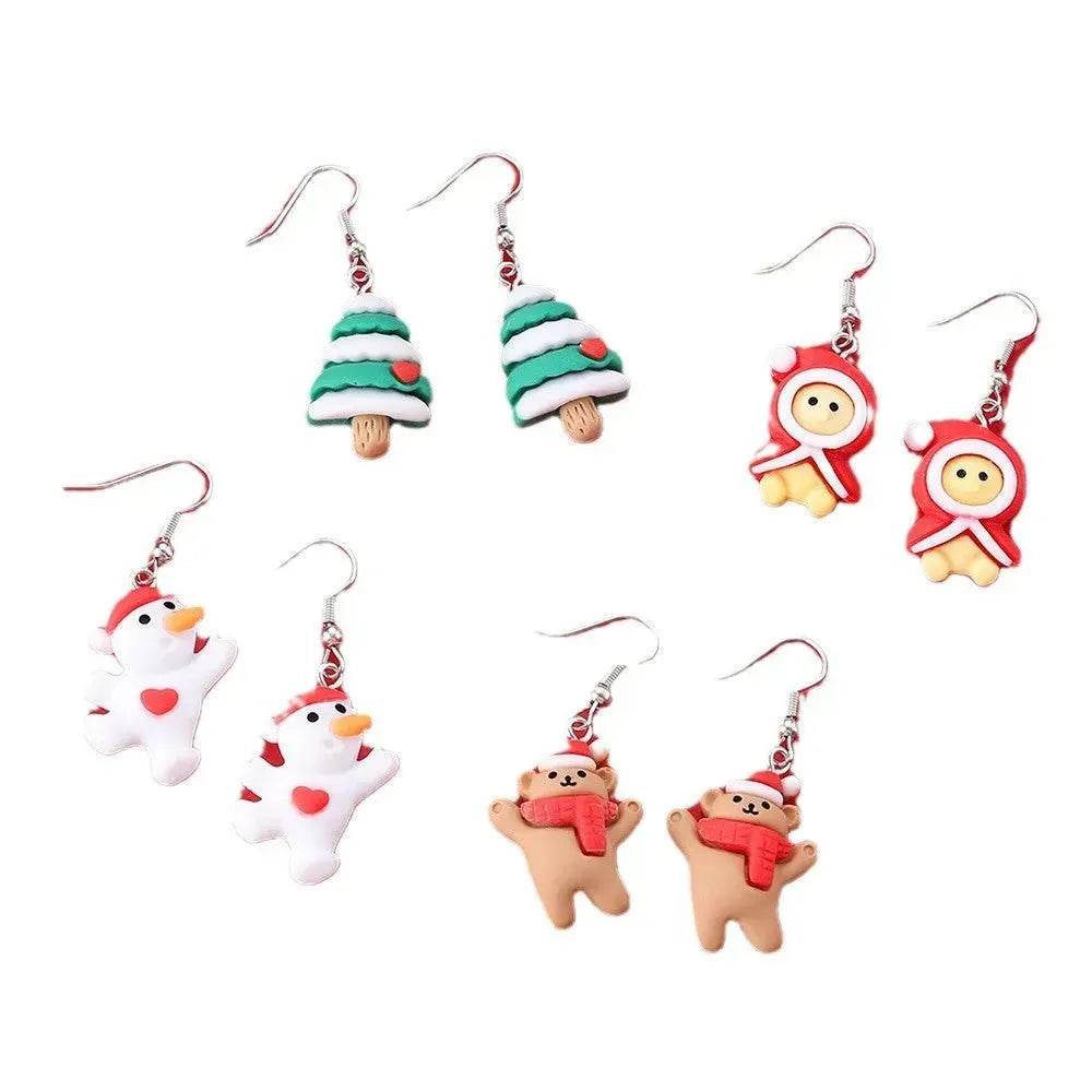 Boucles d'oreilles de Noël créatives