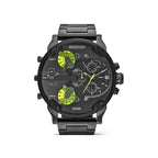 Montre chronographe à quartz en acier inoxydable étanche 10 m