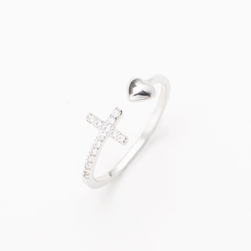 Bague Croix en Argent Sterling 925