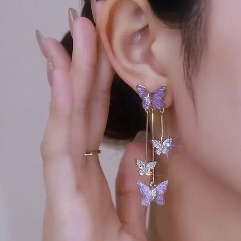 Boucles d'oreilles papillon chics