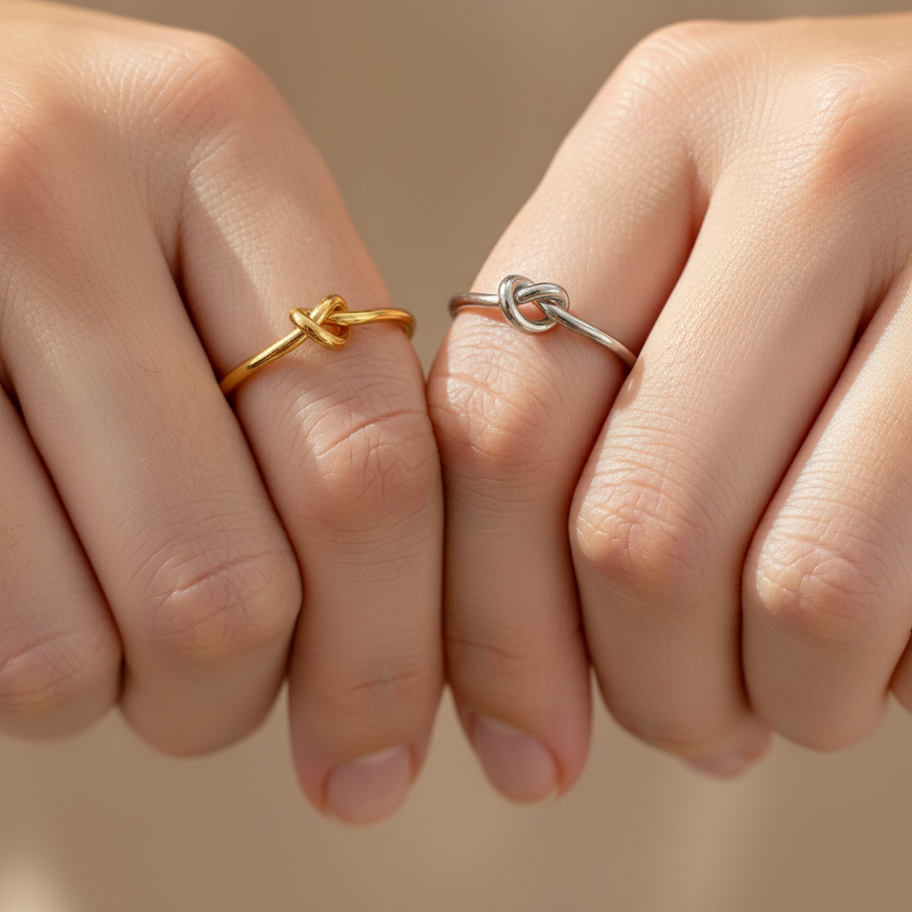 Bague nœud de cœur