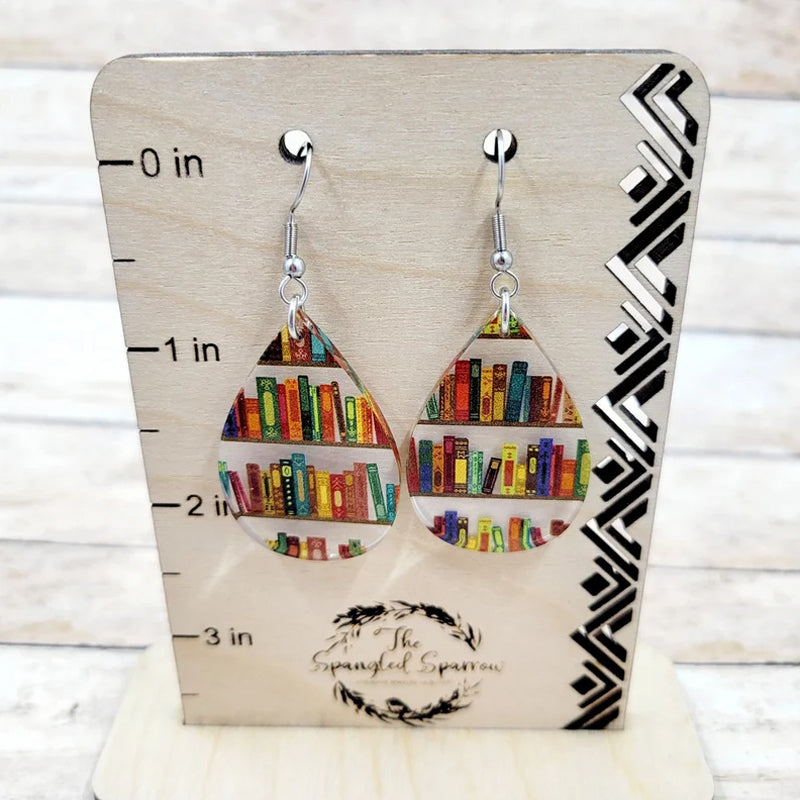 Boucles d'oreilles livres pour passionnés de lecture