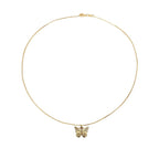 Collier lettre A et papillon