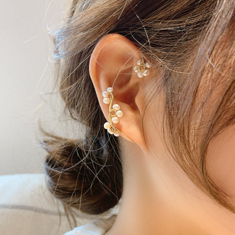 Boucles d'oreilles perles vintage
