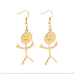 Boucles d'oreilles Doodle amusantes