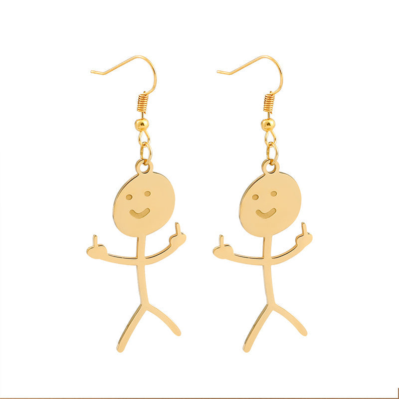 Boucles d'oreilles Doodle amusantes