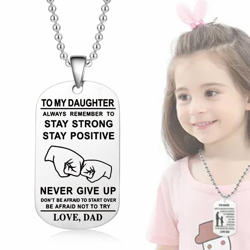 Collier en acier inoxydable avec alphabet anglais