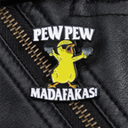 Broche lettre et canard cartoon