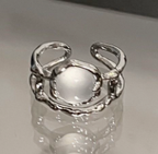 Bague ouverte en zircon