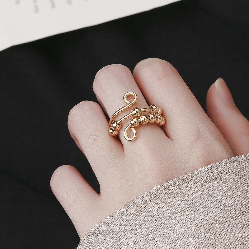 Bague anti-anxiété à billes