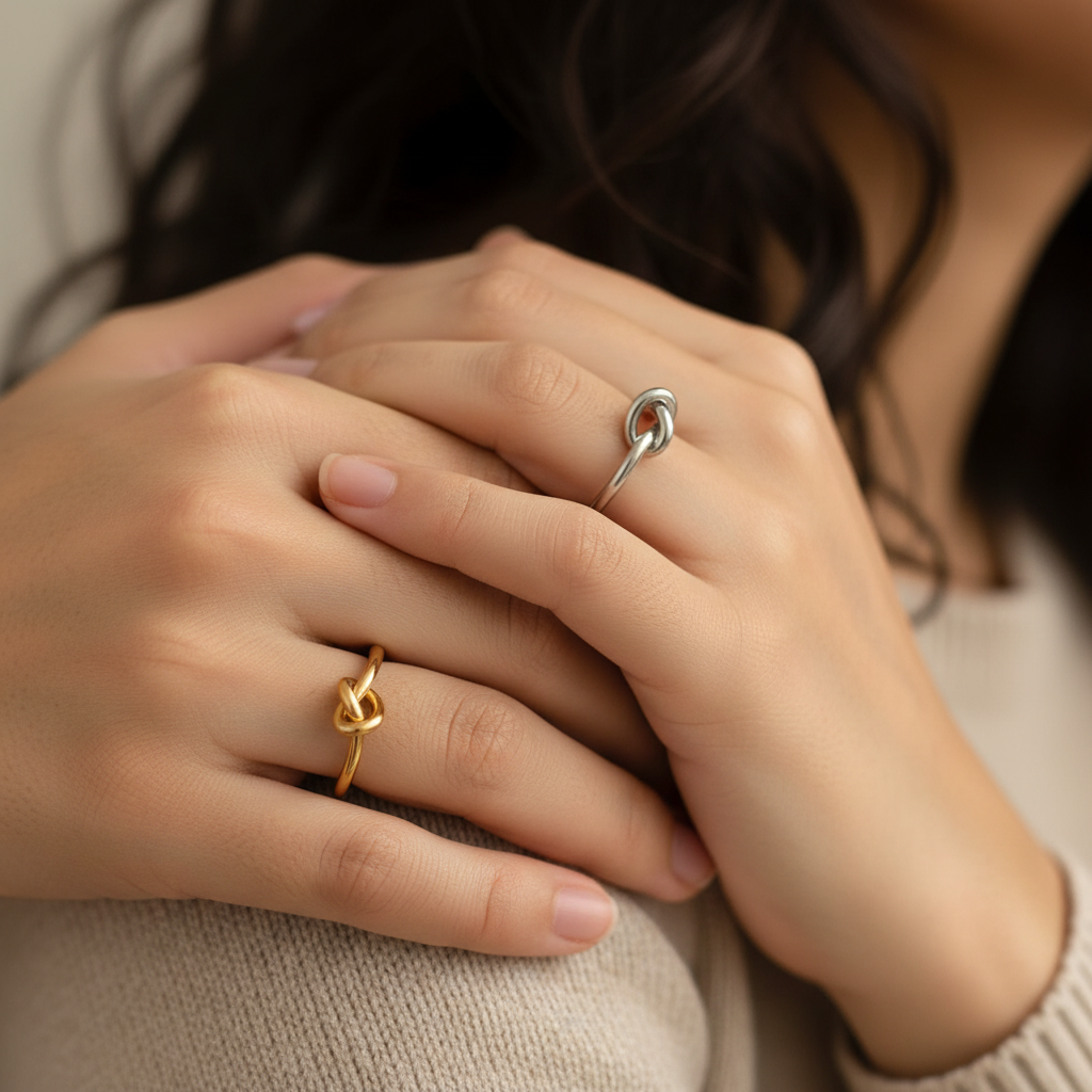 Bague nœud de cœur