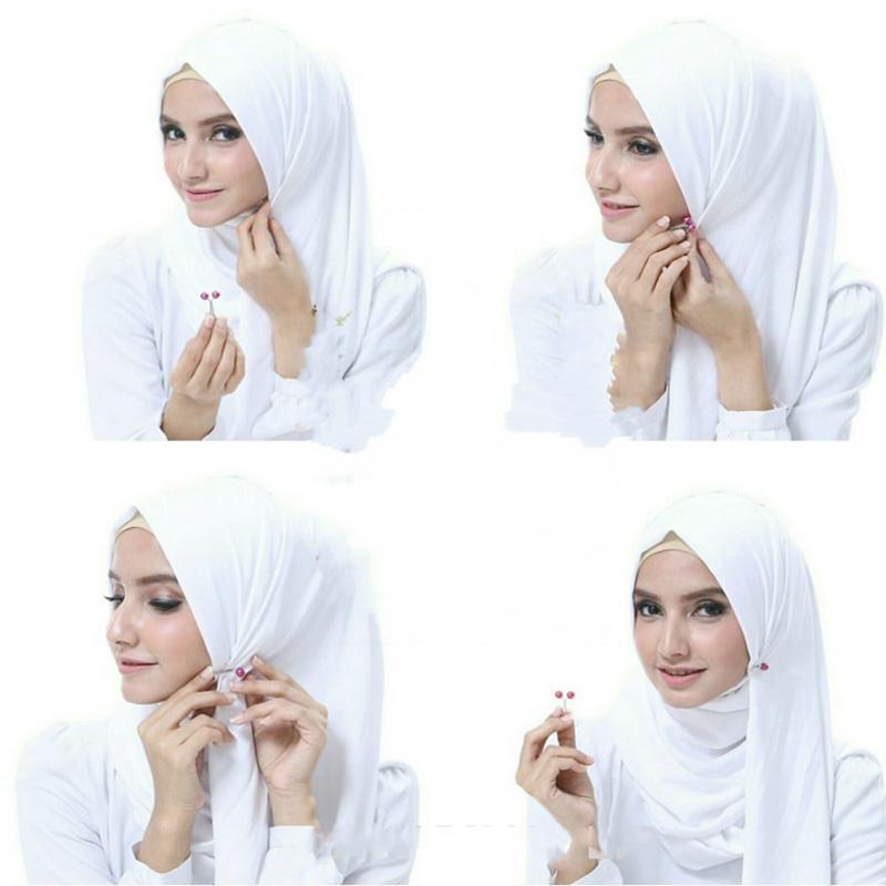 Épingle à perles pour foulard multicolore