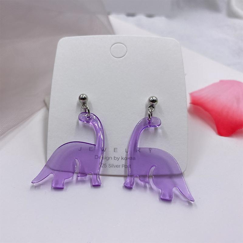 Boucles d'oreilles dinosaure en acrylique