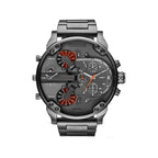 Montre chronographe à quartz en acier inoxydable étanche 10 m