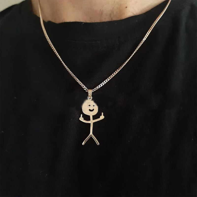 Collier à pendentif griffonné