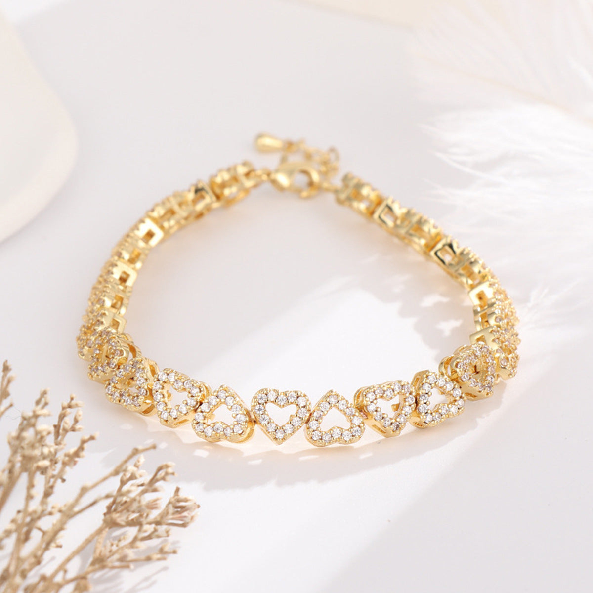 Bracelet cœurs en diamant