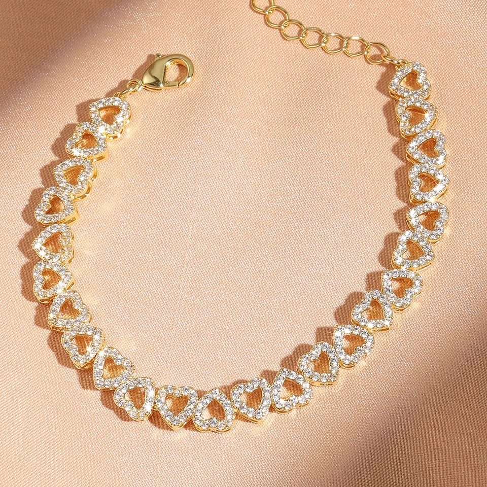 Bracelet cœurs en diamant