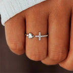 Bague Croix en Argent Sterling 925