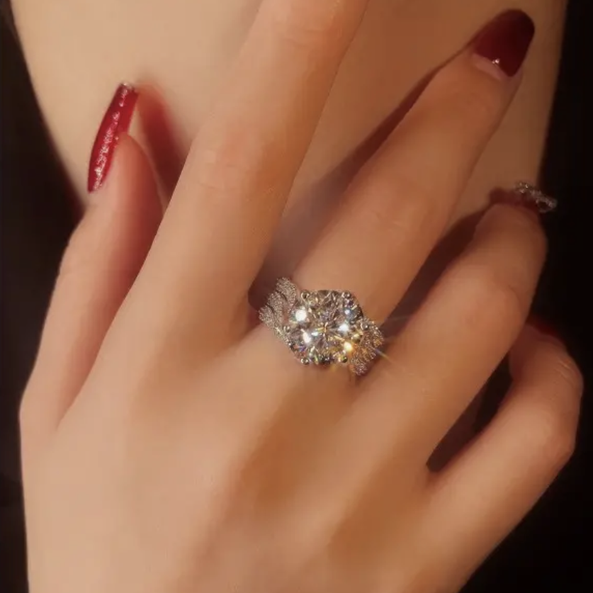 Bague en moissanite 3 carats