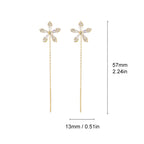 Boucles d'oreilles fleur en diamant brillant
