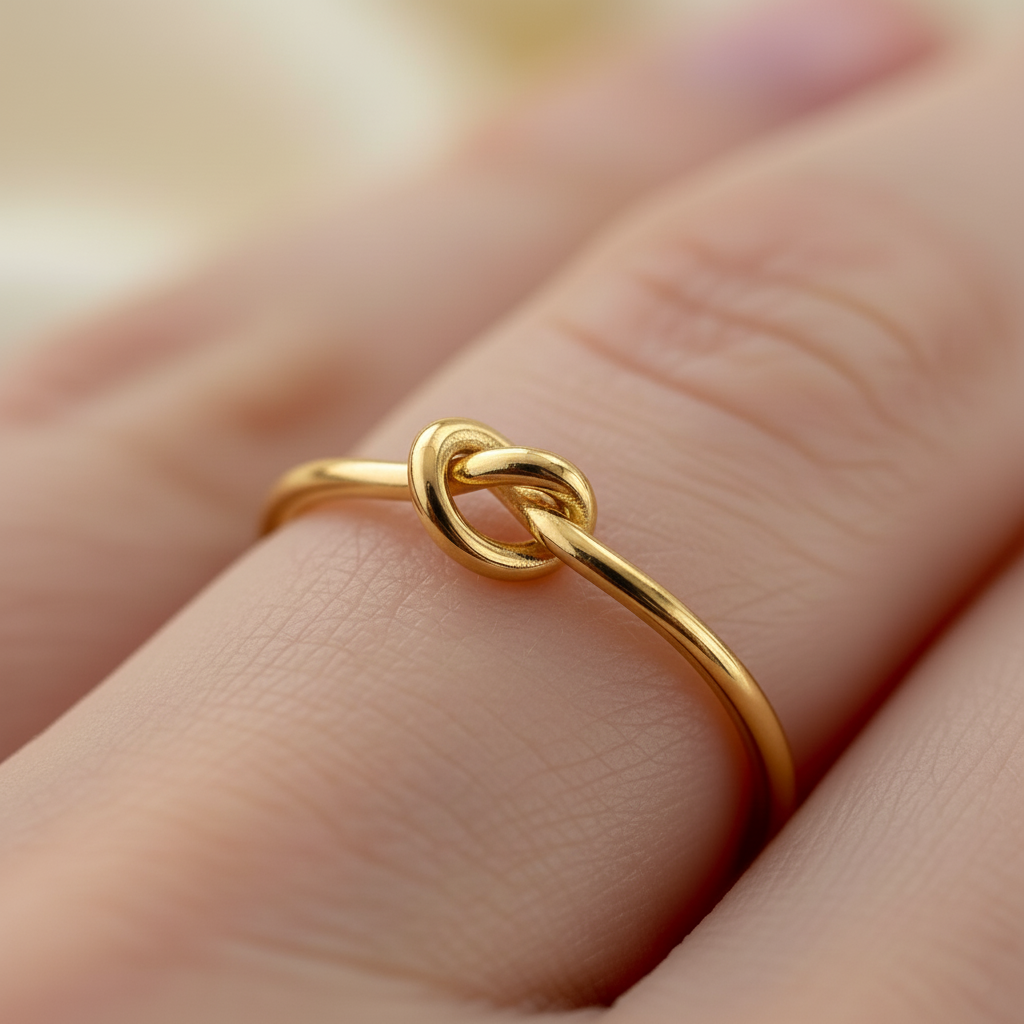 Bague nœud de cœur