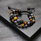 Bracelet en pierres précieuses double épaisseur