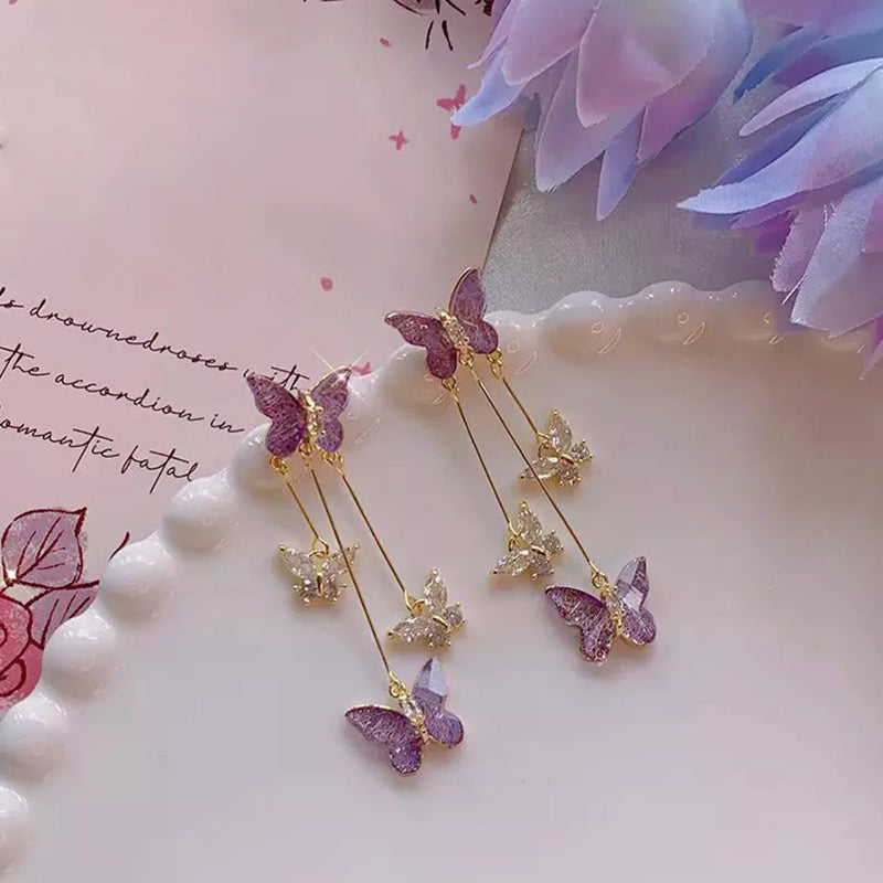 Boucles d'oreilles papillon chics