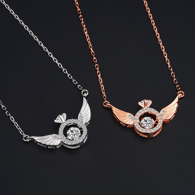 Collier aile d'ange en strass