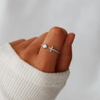 Bague Croix en Argent Sterling 925