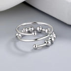 Bague anti-stress à perles circulaires