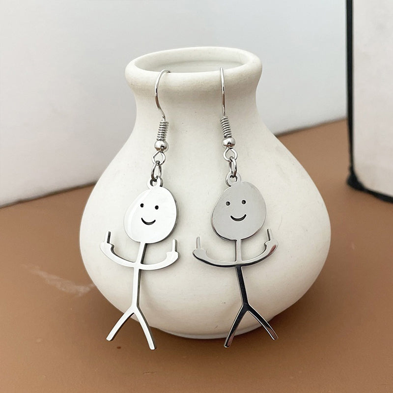 Boucles d'oreilles Doodle amusantes