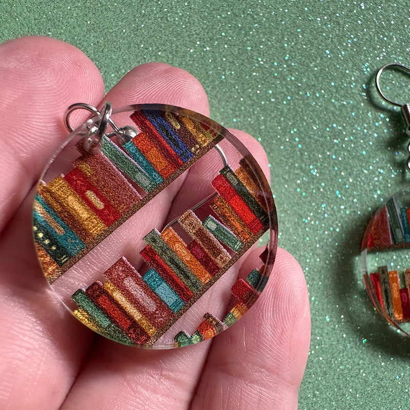 Boucles d'oreilles livres pour passionnés de lecture