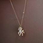Collier licorne ange