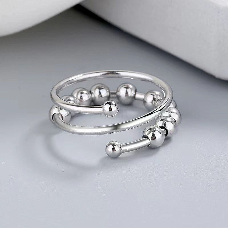 Bague anti-anxiété à billes