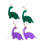 Boucles d'oreilles dinosaure en acrylique