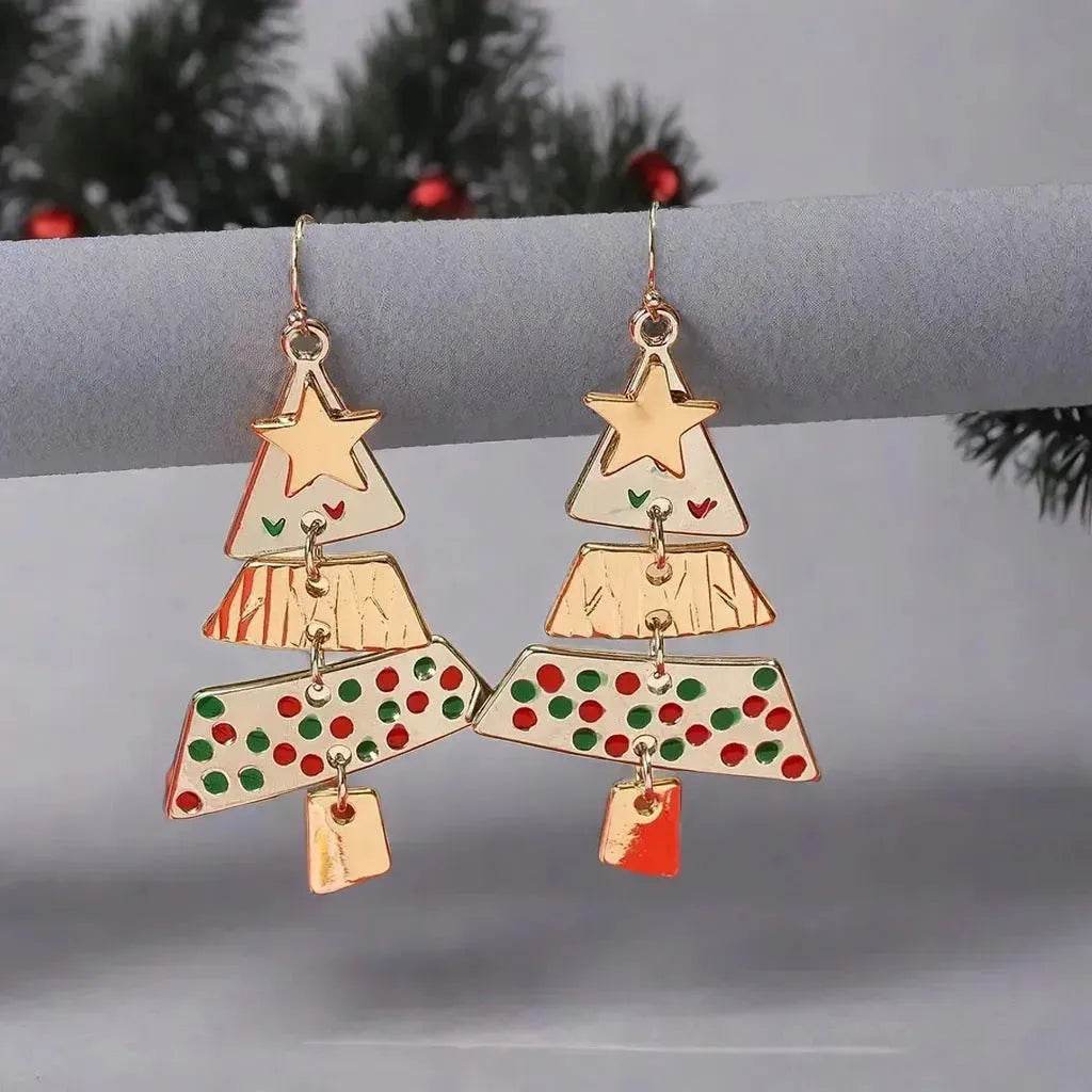 Collier et boucles d'oreilles de Noël