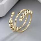 Bague anti-stress à perles circulaires