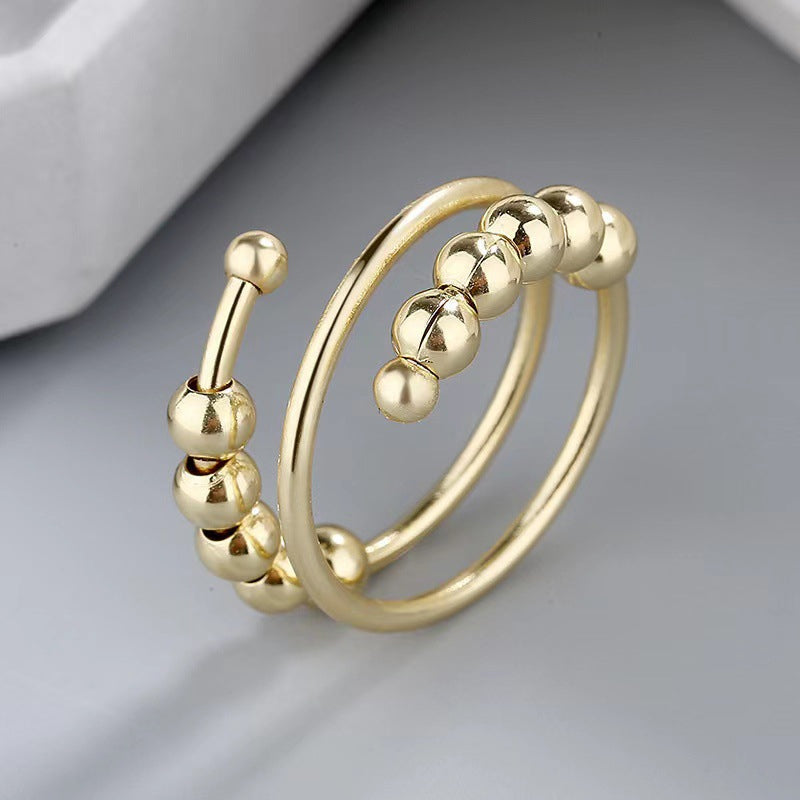Bague anti-stress à perles circulaires