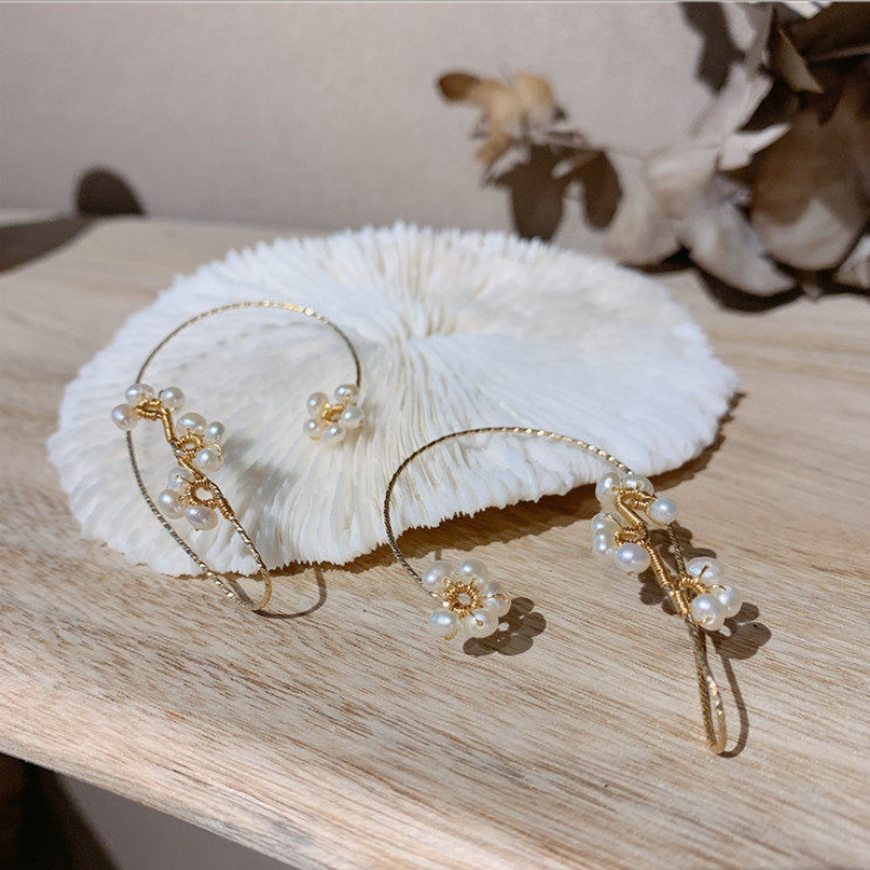 Boucles d'oreilles perles vintage