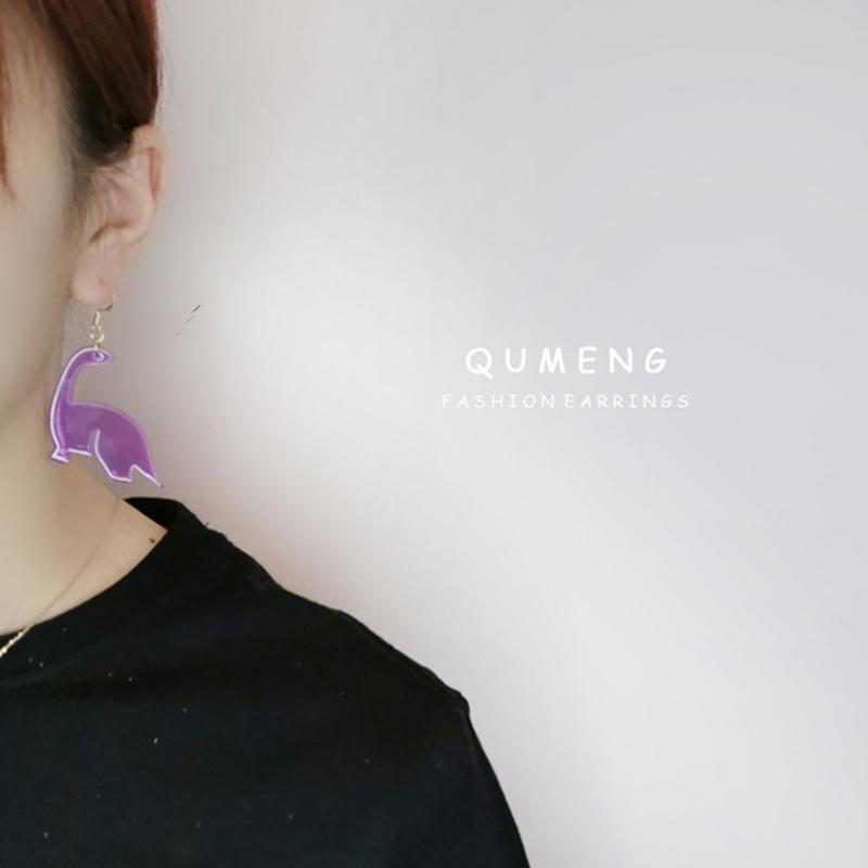 Boucles d'oreilles dinosaure en acrylique