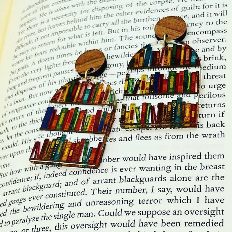 Boucles d'oreilles livres pour passionnés de lecture