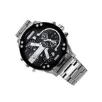 Montre chronographe à quartz en acier inoxydable étanche 10 m