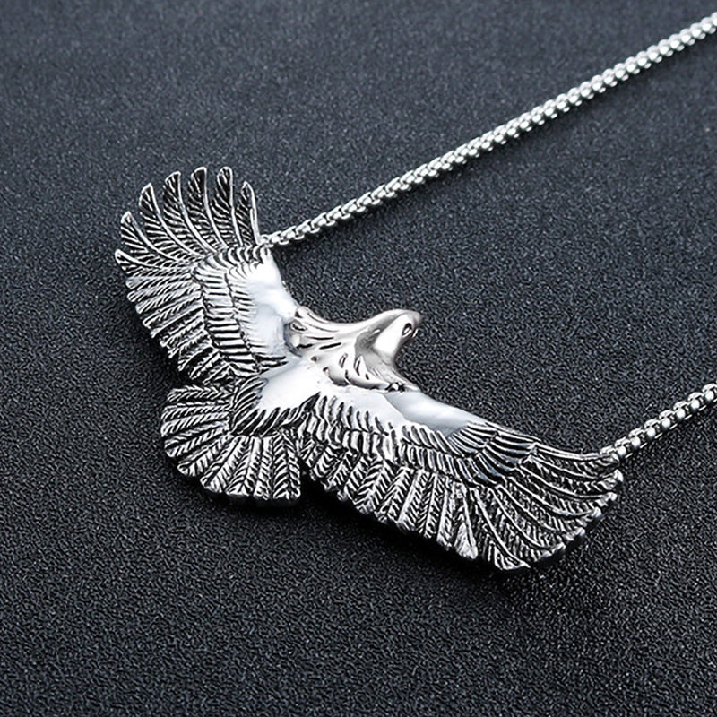 Collier aigle en acier inoxydable