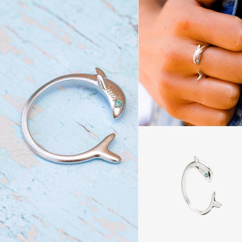 Bague requin ajustable