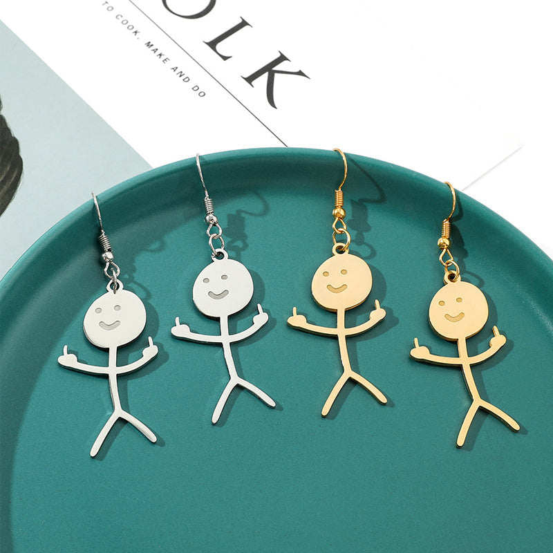 Boucles d'oreilles Doodle amusantes