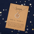 Collier animal du zodiaque en or rose