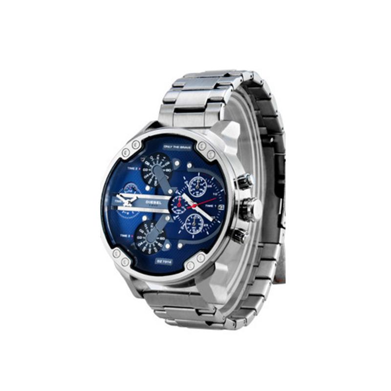 Montre chronographe à quartz en acier inoxydable étanche 10 m