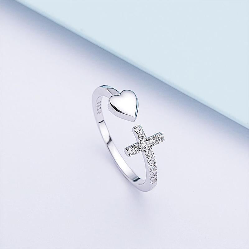 Bague Croix en Argent Sterling 925