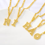 Bracelet de cheville initiale en or 18K